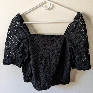 Everlane The Eyelet Puff Sleeve Top